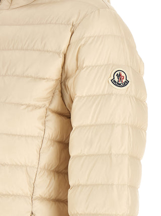 Beige Polyamide Full-Length Jacket