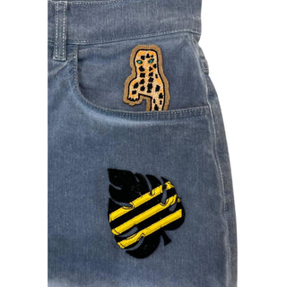 Blue Cotton Women Shorts