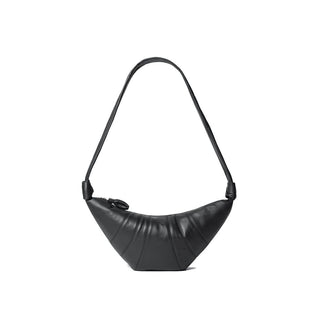 Black Lamb Leather Shoulder Bag