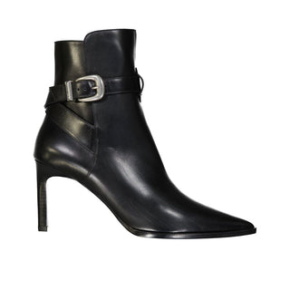 Black Calfskin High Heel Boots