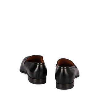 Black Calfskin Slip-On Loafers