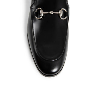 Black Calfskin Slip-On Loafers