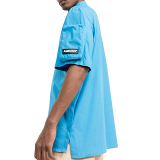 Blue Cotton Shortsleeve Shirt