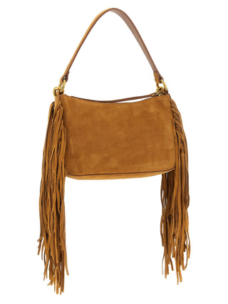Bolso de hombro de cuero marrón