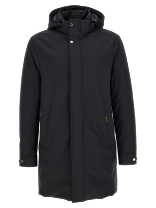 Parka azul de lana