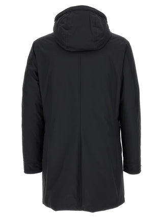Parka azul de lana