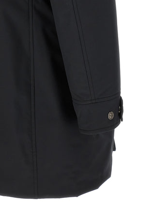 Parka azul de lana