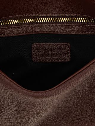 Brown Lamb Leather Shoulder Bag