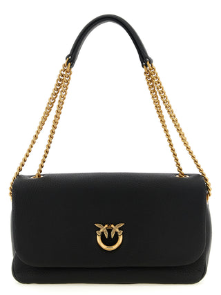 Black Lamb Leather Shoulder Bag