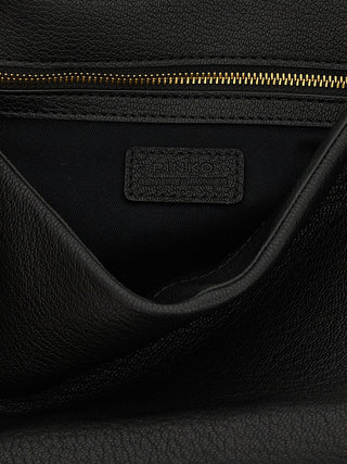 Black Lamb Leather Shoulder Bag