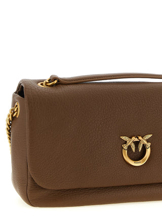 Brown Lamb Leather Shoulder Bag