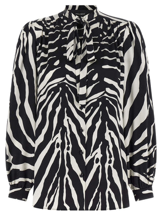 Bicolor Silk Blouse
