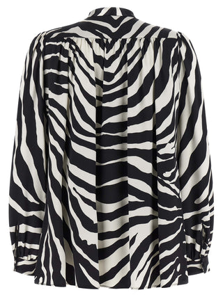 Bicolor Silk Blouse