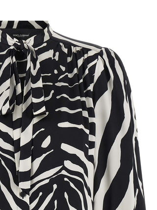 Bicolor Silk Blouse