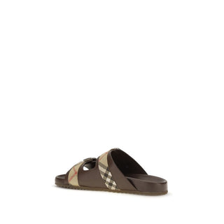 Brown Goatskin Flat Sandals