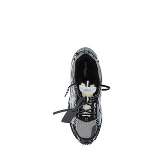 Gray Polyurethane Athletic Sneakers