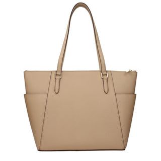 Beige Leather Shoulder Bag