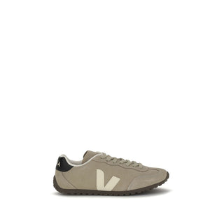 Beige Suede Leather Low Top Sneakers