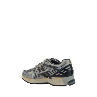 Silver Fabric Athletic Sneakers