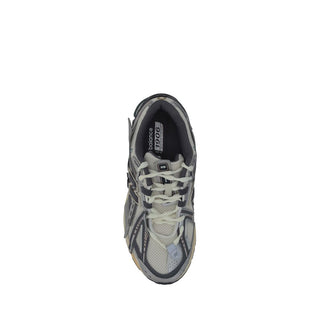 Silver Fabric Athletic Sneakers