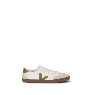 Beige Calf Leather Bos Taurus Athletic Sneakers