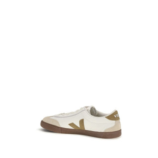 Beige Calf Leather Bos Taurus Athletic Sneakers