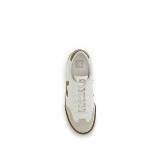 Beige Calf Leather Bos Taurus Athletic Sneakers