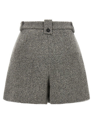 Gray Virgin Wool Bermuda Shorts