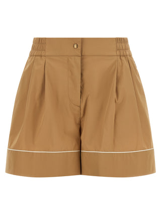 Beige Nylon Bermuda Shorts