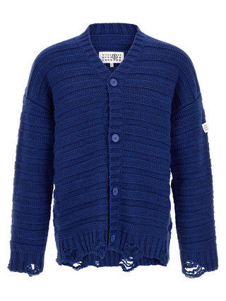 Blue Virgin Wool Cardigan