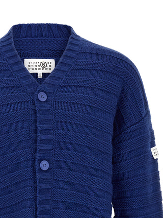 Blue Virgin Wool Cardigan
