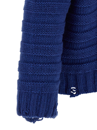 Blue Virgin Wool Cardigan