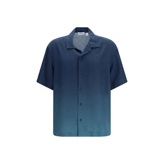 Blue Viscose Pattern Shirt