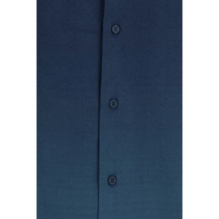 Blue Viscose Pattern Shirt