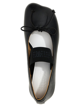 Black Leather Ballet Flats
