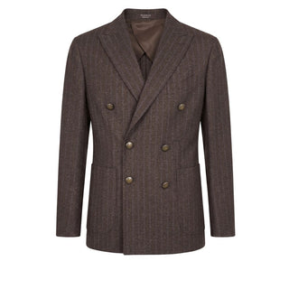 Brown Wool Men Jacket