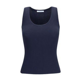 Blue Viscose Tank Tops