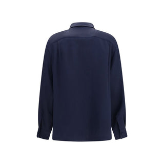 Blue Silk Shirt