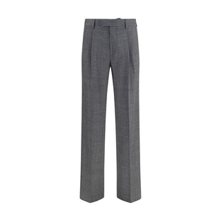 Pantalones de vestir de poliéster gris