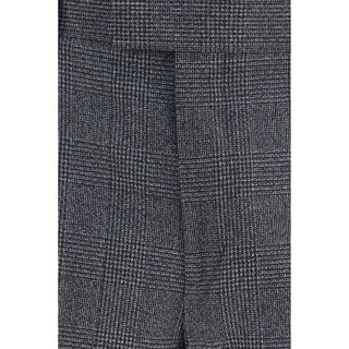 Gray Polyester Dress Pants