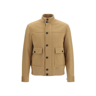 Chaqueta larga de lana Oves Aries beige
