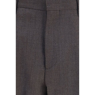 Gray Viscose Dress Pants