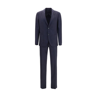 Traje de dos piezas de lana azul Oves Aries