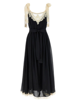 Bicolor Cotton Long Dress