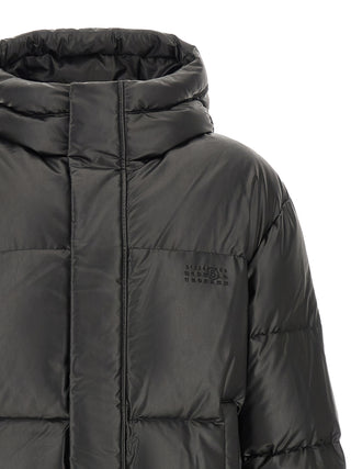Black Polyester Full-Length Jacket