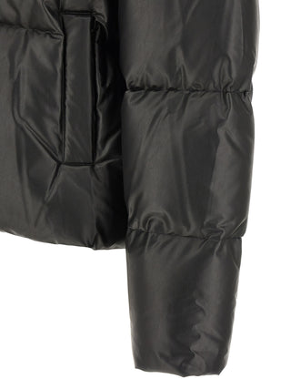 Black Polyester Full-Length Jacket