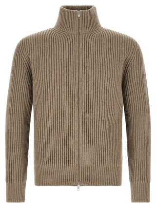 Beige Wool Full-Length Jacket