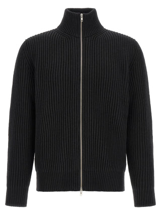 Black Wool Full-Length Jacket