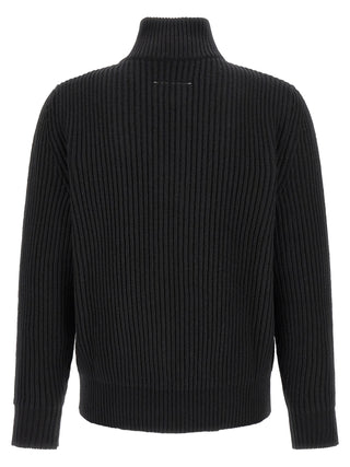 Black Wool Full-Length Jacket
