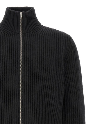 Black Wool Full-Length Jacket